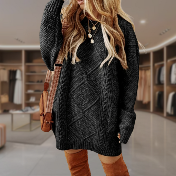 Ciara | Oversized Cable Knit Dress