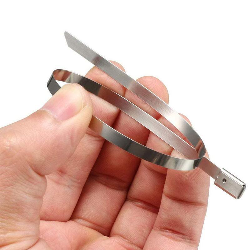 Stainless Steel Tension Straps with Reinforced Buckles - 100 pcs