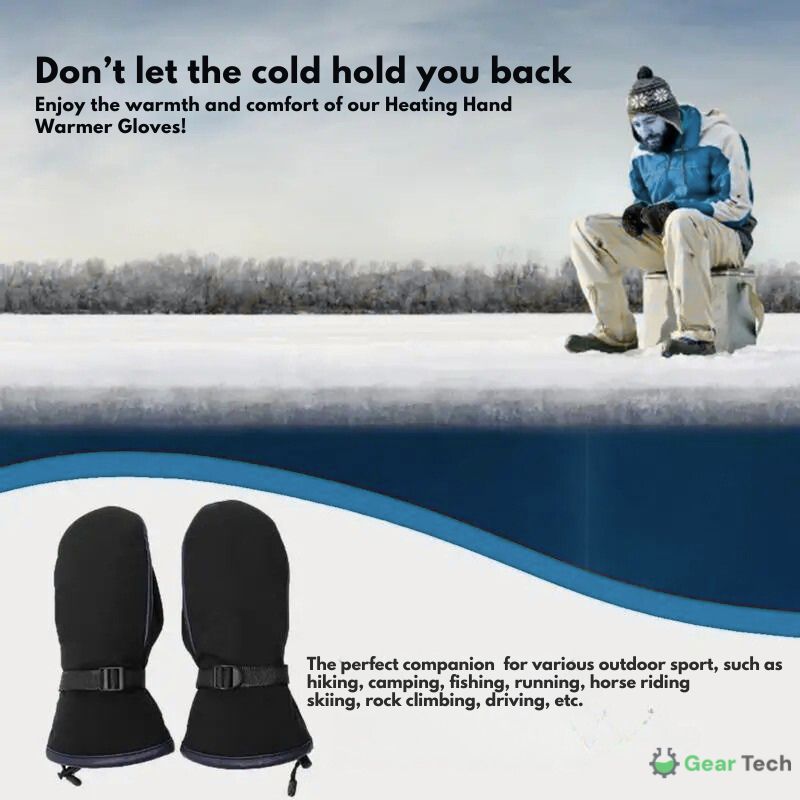 USB Rechargeable Waterproof Heated Mittens with Double-Sided Heating