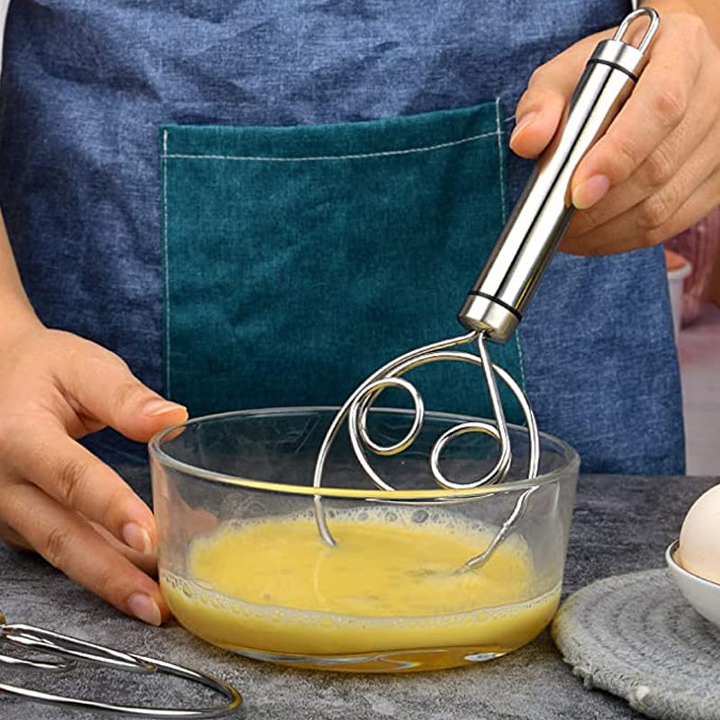 Ergonomic Stainless Steel Dough Whisk for Easy Mixing