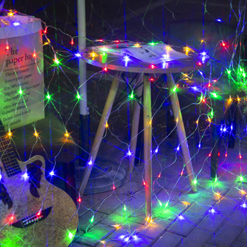Solar LED Net Light with 8 Modes for Outdoor Decor