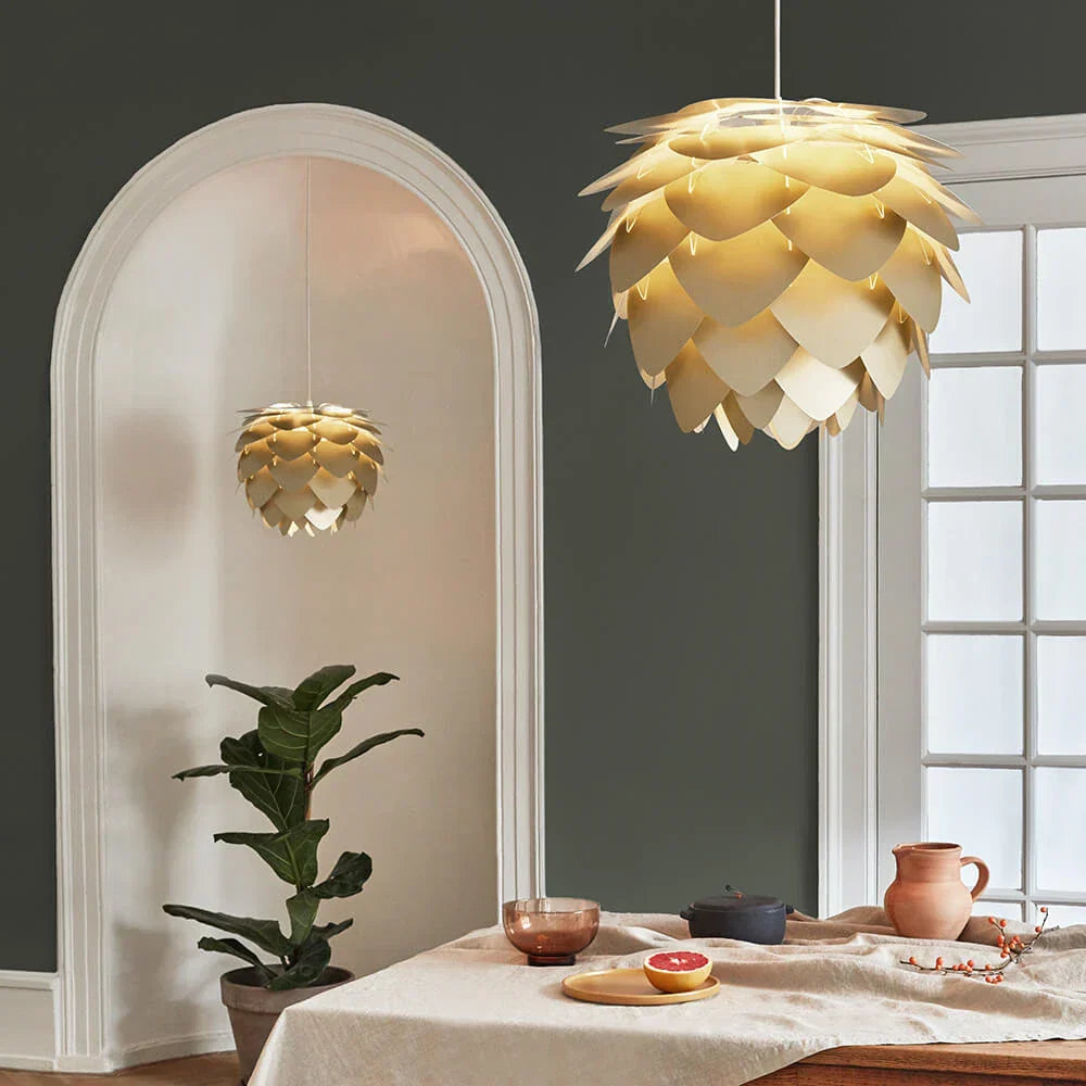 Handcrafted Pine Cone Pendant Light with Adjustable Cord