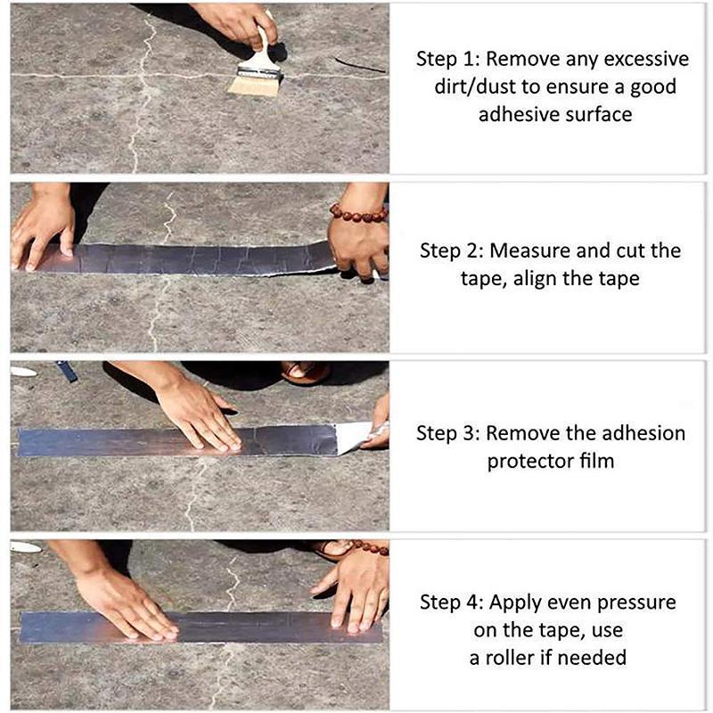 Waterproof Butyl Tape with Aluminum Foil for Cold Weather Sealing, 16.4 ft