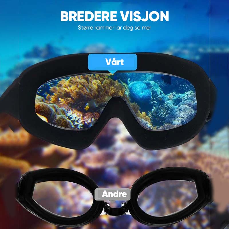 Anti-Fog Silicone Swim Goggles with Wide Vision