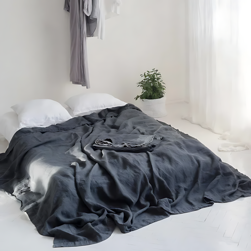 Premium Linen Bed Sheet Set - Breathable, Hypoallergenic, Moisture-Wicking