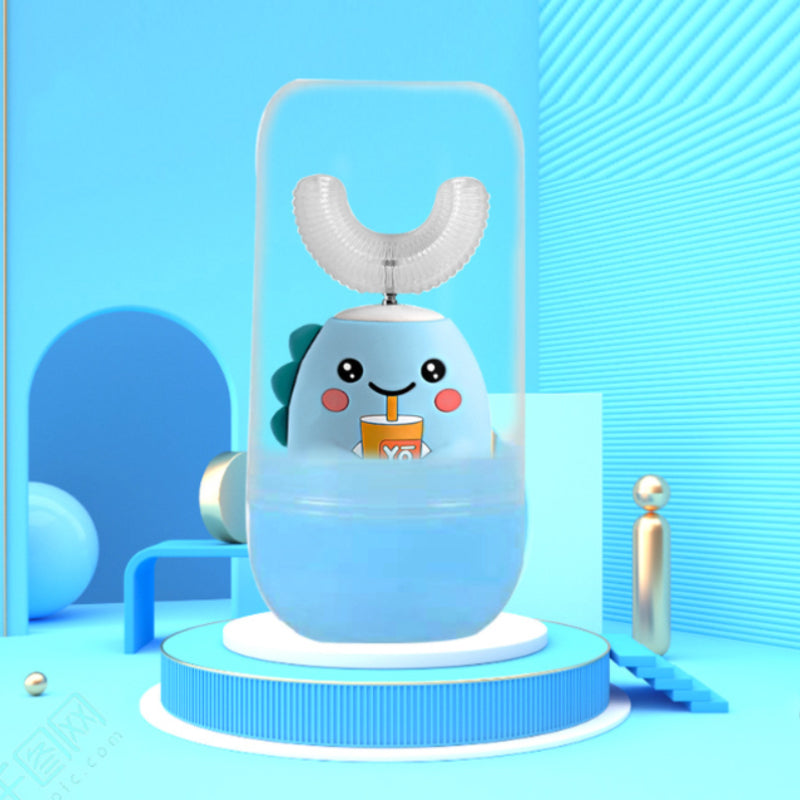360 Degree Electric U-Shaped Sonic Toothbrush for Kids with 5 Cleaning Modes