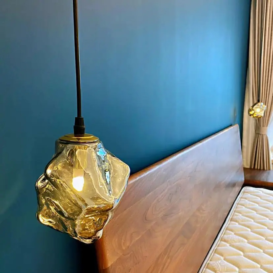 GlacierGlow Ice Cube Pendant Light