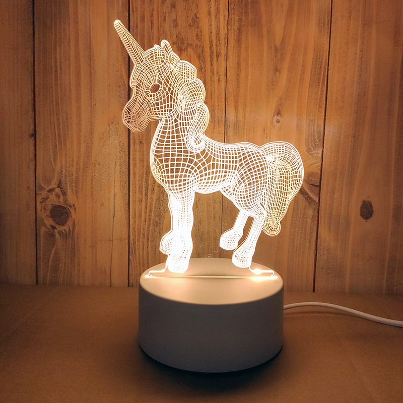 3D Acrylic Night Light with LED Color Options