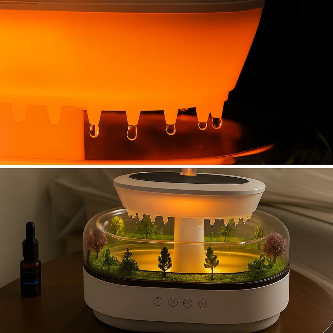 Quiet LED Night Light Humidifier Diffuser for Dry Air Relief and Relaxing Sleep