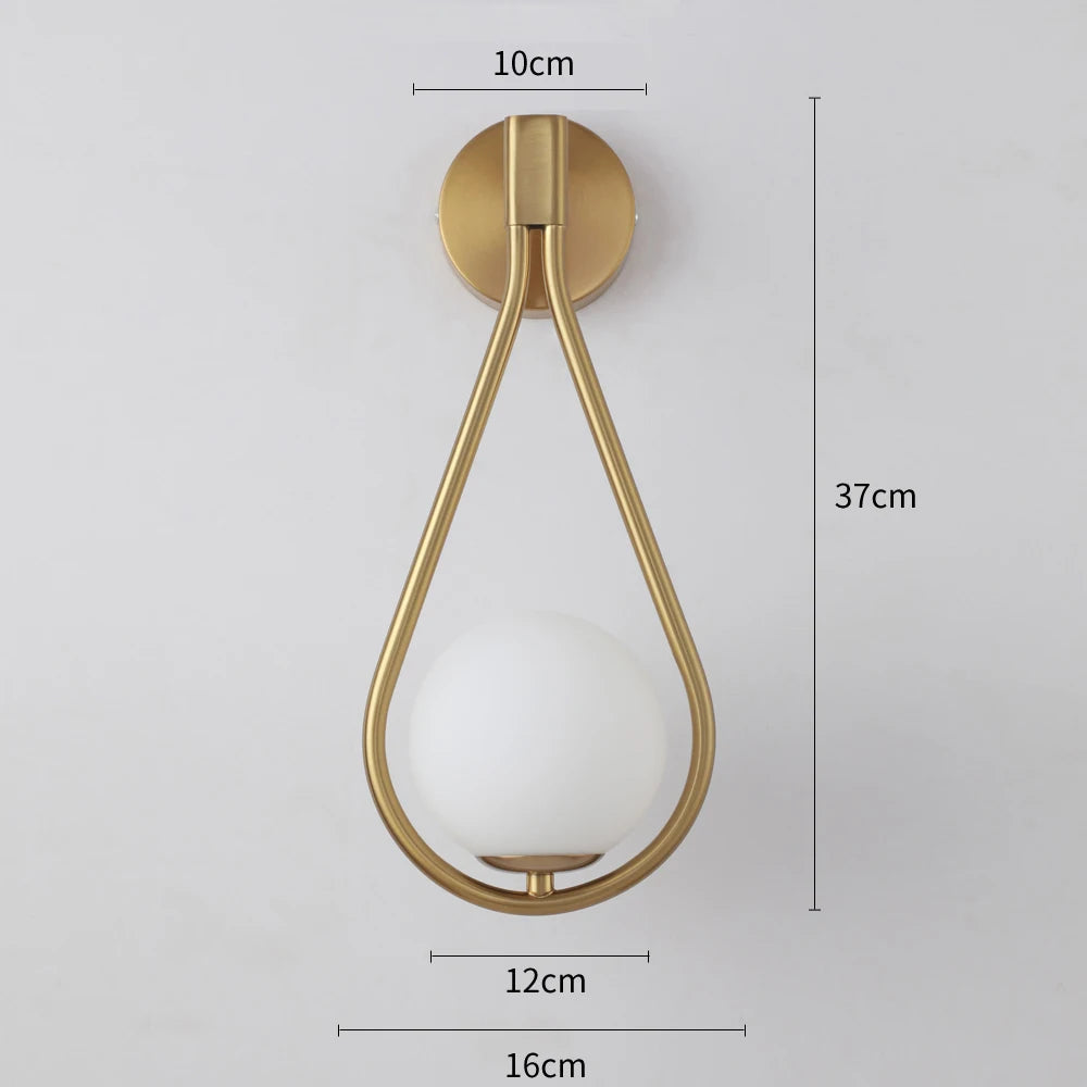 Mid-Century Modern Sphere Wall Lamp