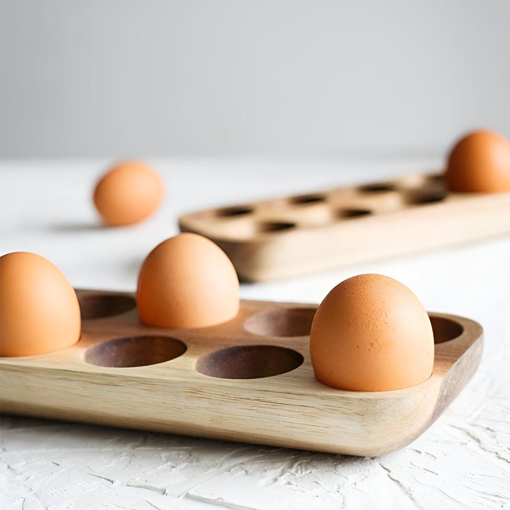 Sustainable Wooden Egg Tray for 12 Eggs