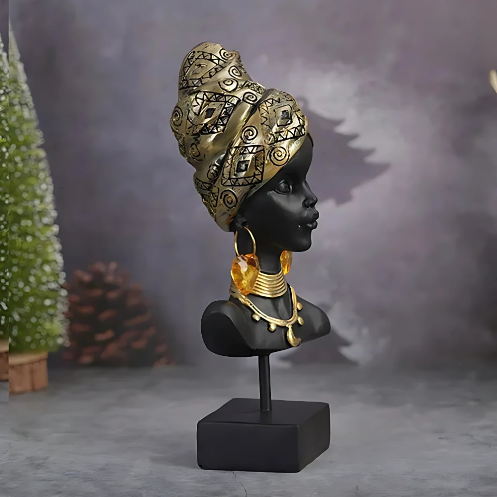 Elegant Black Female Figure Jewelry Holder
