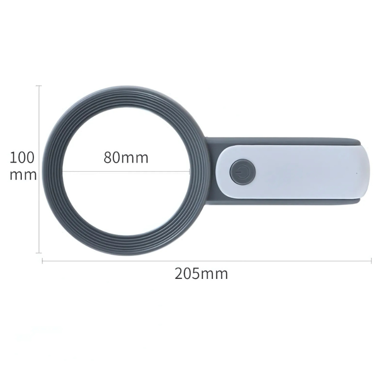 LED Magnifying Glass with Adjustable Brightness and 30x Magnification