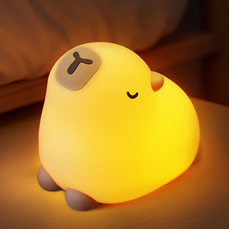 Adorable Capybara Night Light with Touch Control and Timer