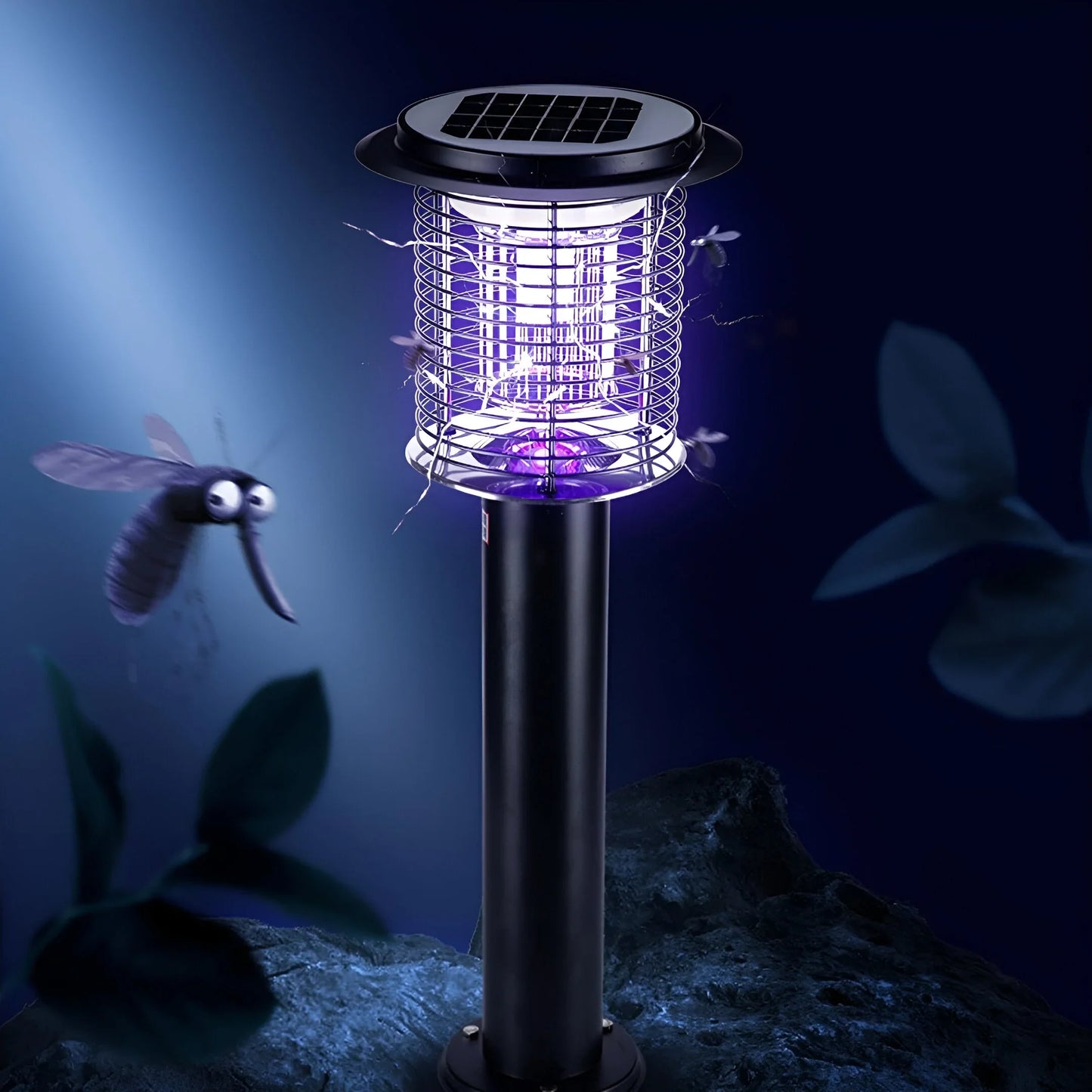 Solar-Powered Mosquito Killer Garden Light with USB Charging