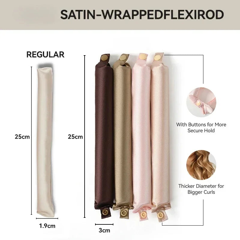 Vegan Satin Heatless Hair Curler Headband