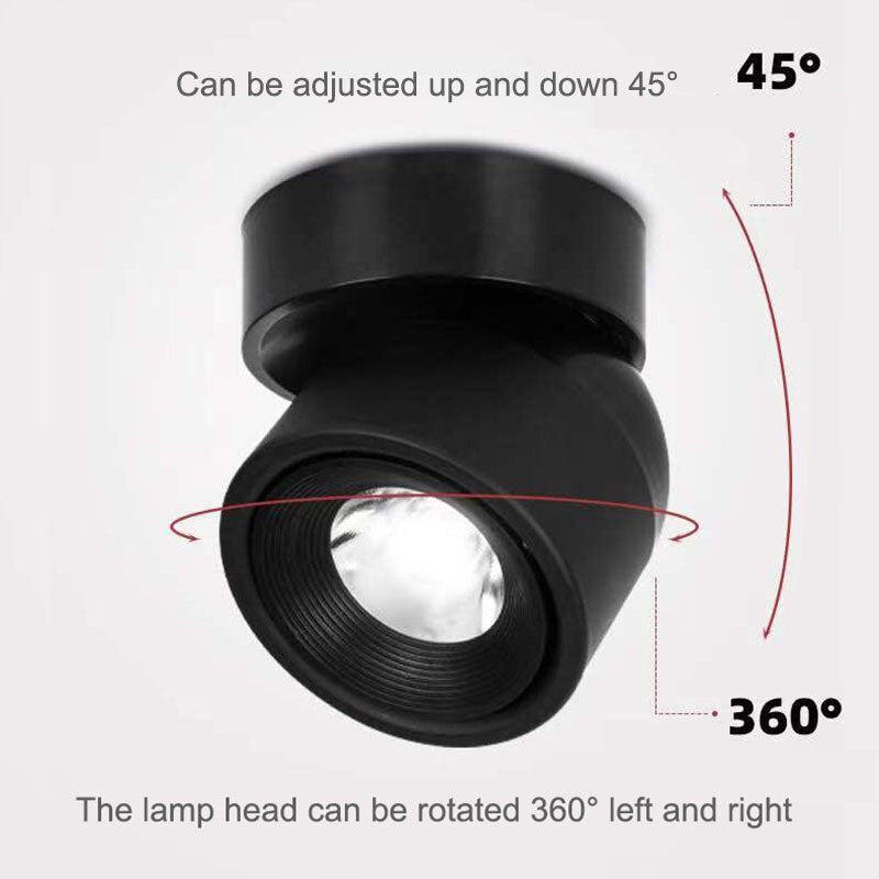 Dimmable Minimalist LED Spotlight with 340-Degree Rotation