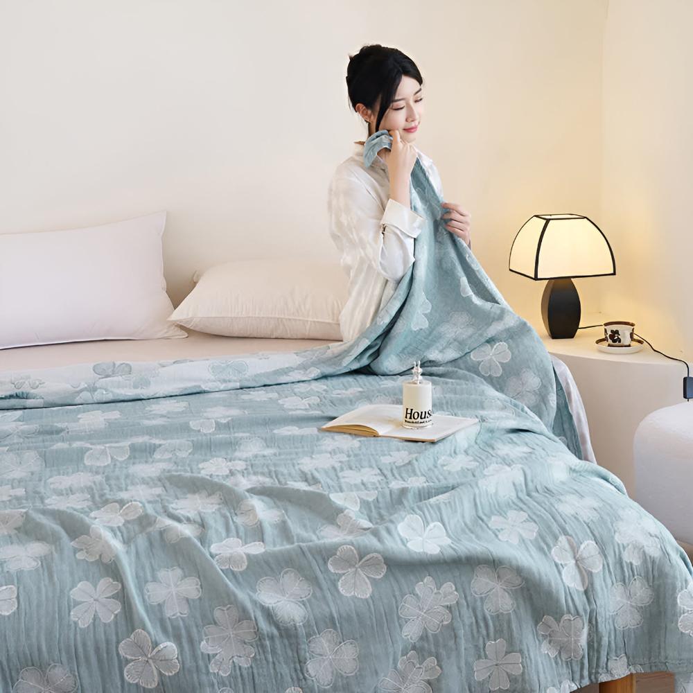 Organic Cotton Gauze Blanket for Sensitive Skin