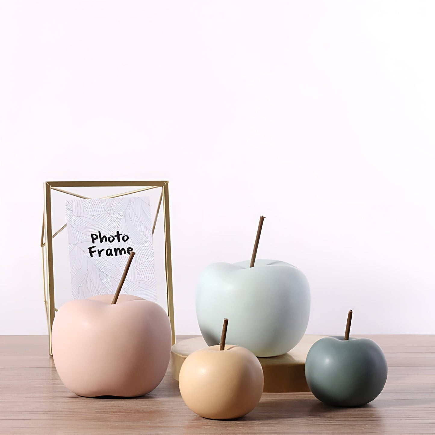 Pastel Apple Ceramic Ornament for Home Decor
