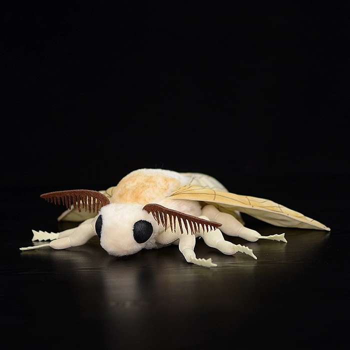 Silk Moth Plush Stuffed Toy for Ages 3+