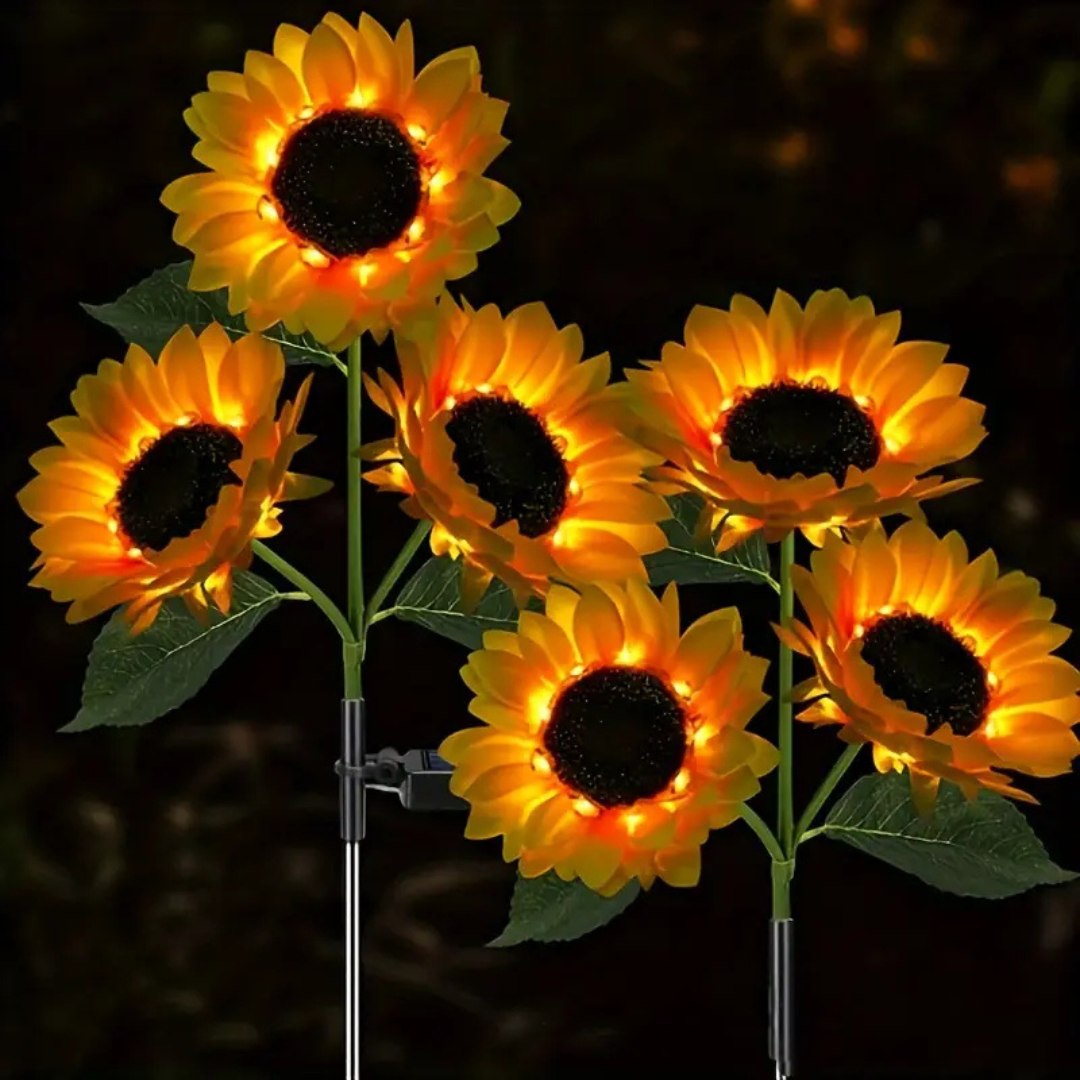 Solar LED Sunflower Garden Stake Light