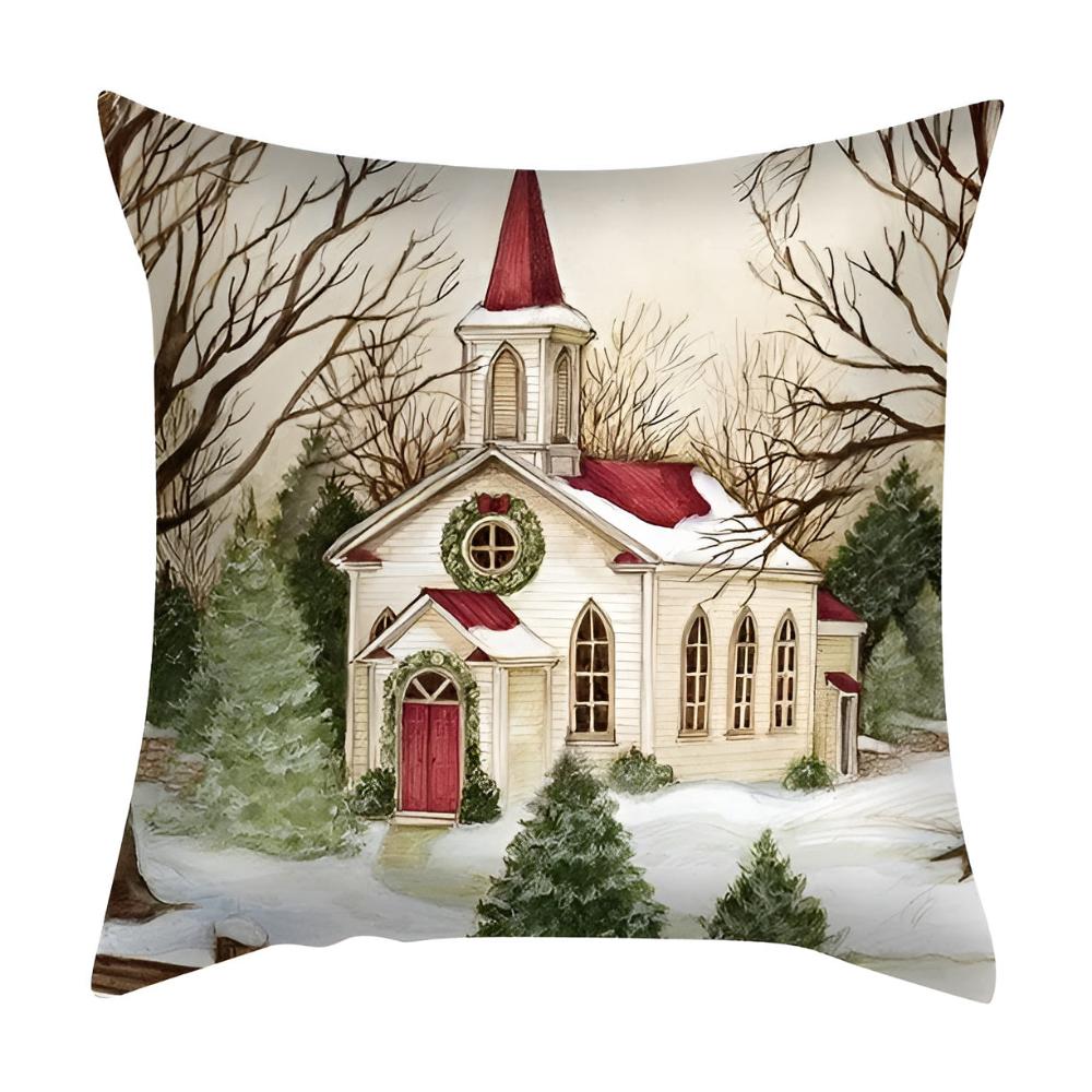 Christmas Cardinal Print Cushion Cover