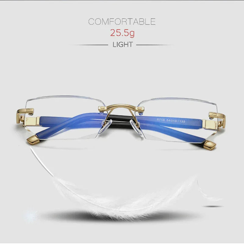 Progressive Reading Glasses with Anti-Blue Light Filter and Lightweight TR90 Frame