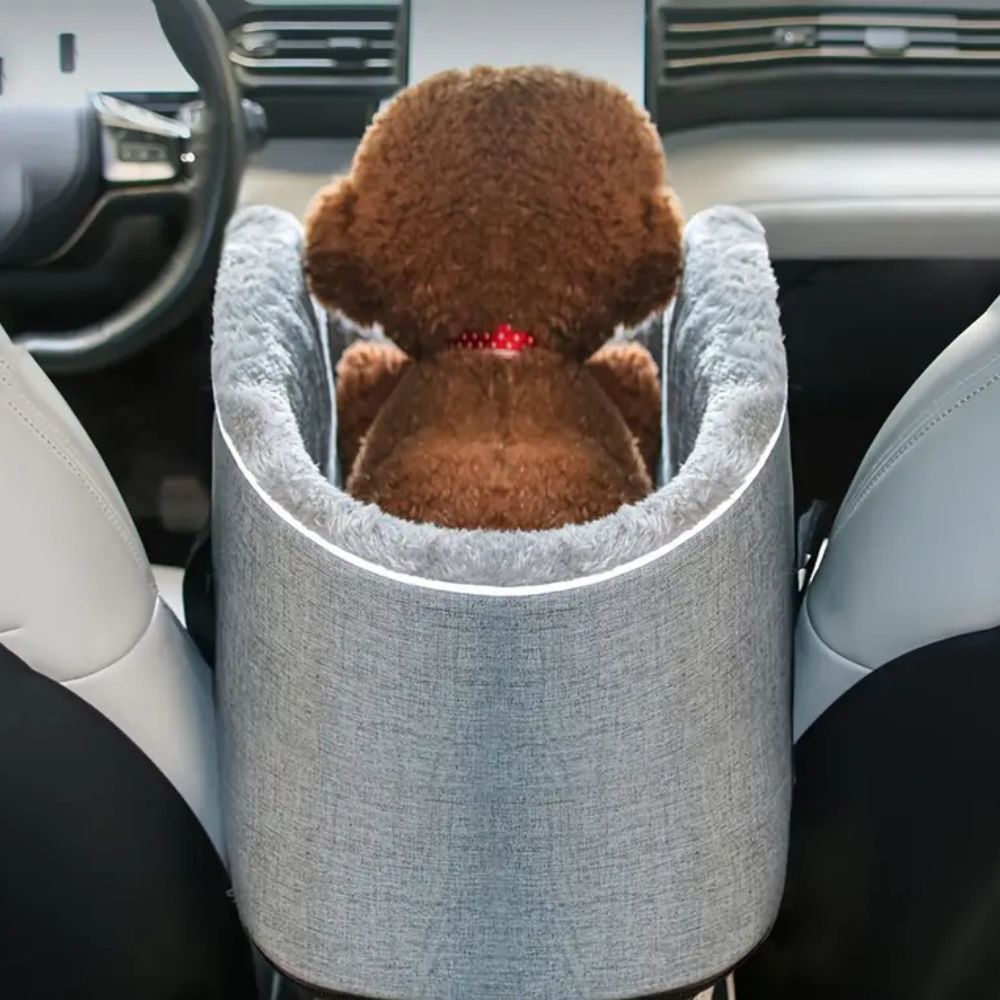 Pet Travel Booster Seat with Soft Microfiber and Anti-Slip Straps
