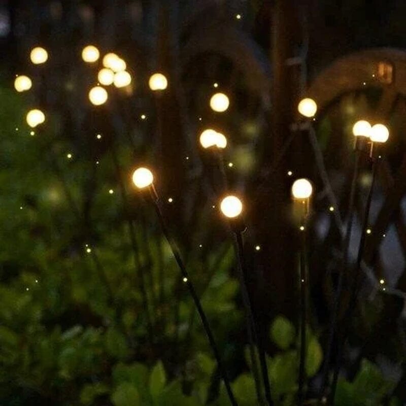 Solar-Powered Firefly Garden Light with Flexible Sway Design