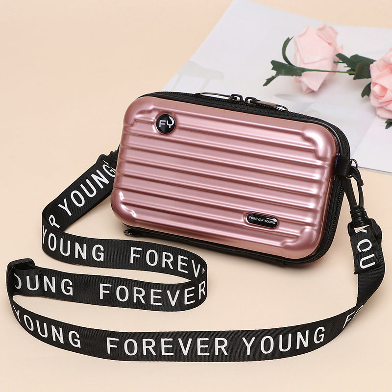Mini Suitcase Handbag for Women - Waterproof Clutch with Adjustable Strap