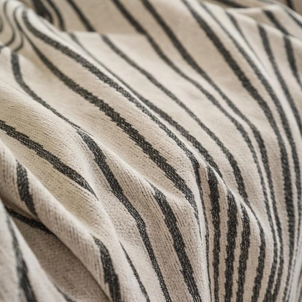 Chenille Wave Pattern Sofa Cover with Tassels