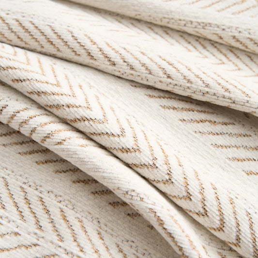 Herringbone Chenille Sofa Cover with Tassels
