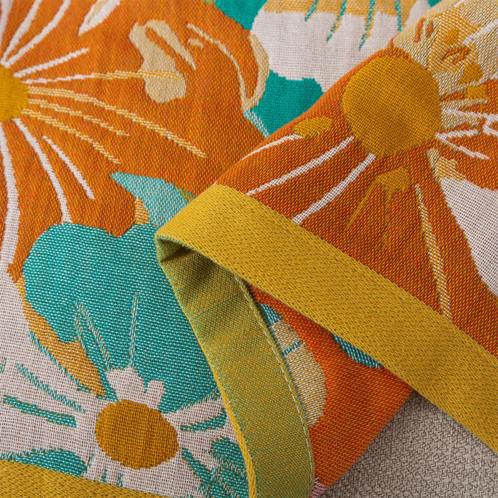 Floral Cotton Gauze Bath Towel