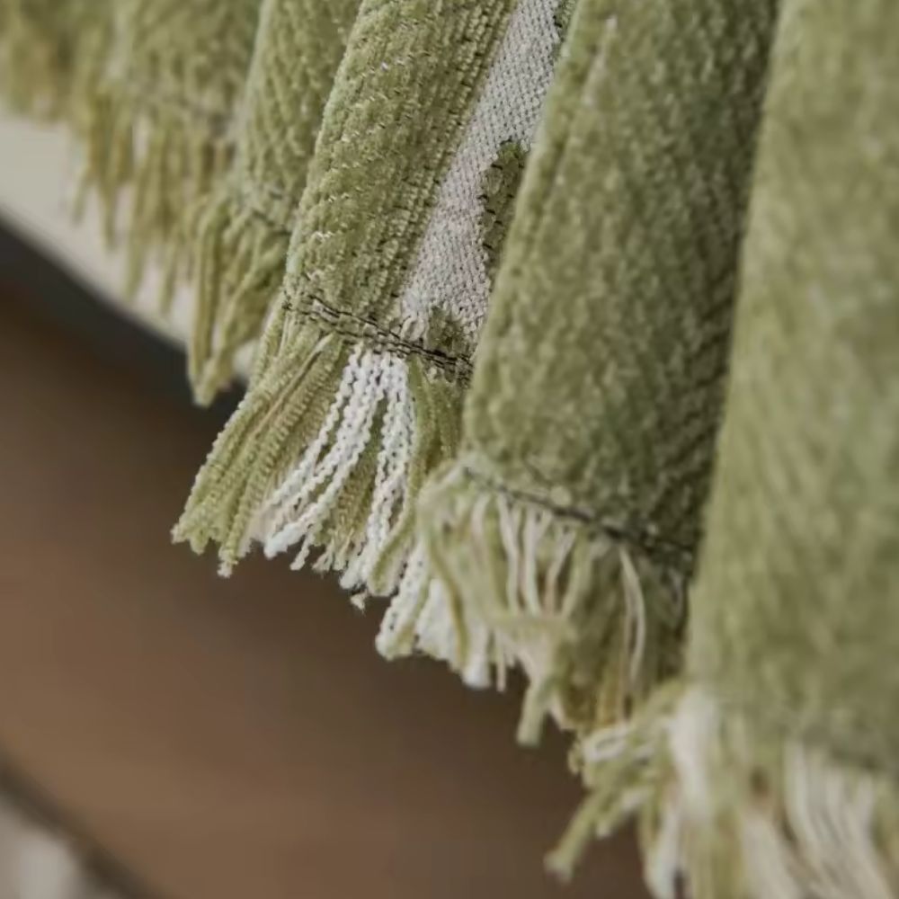 Leaf Pattern Chenille Sofa Cover