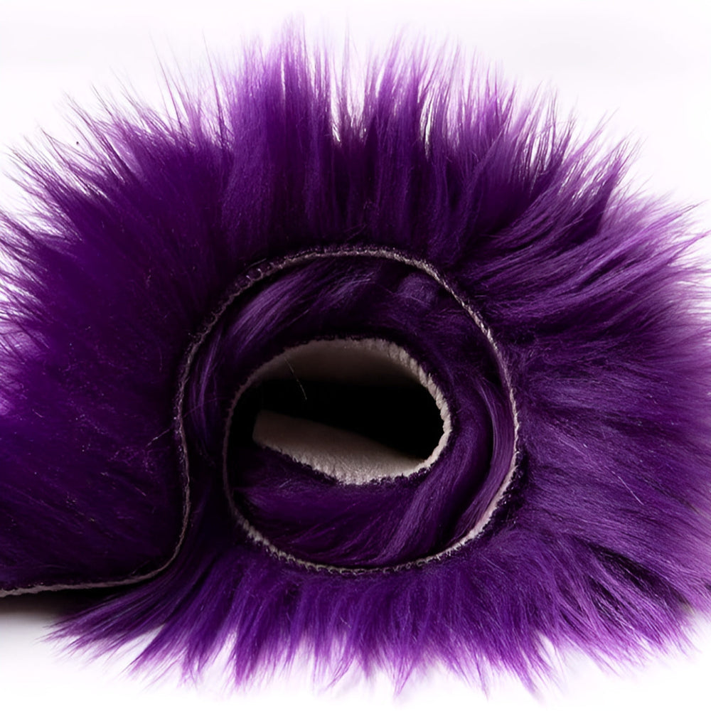 Fluffy Round Plush Area Rug with Non-Slip Backing
