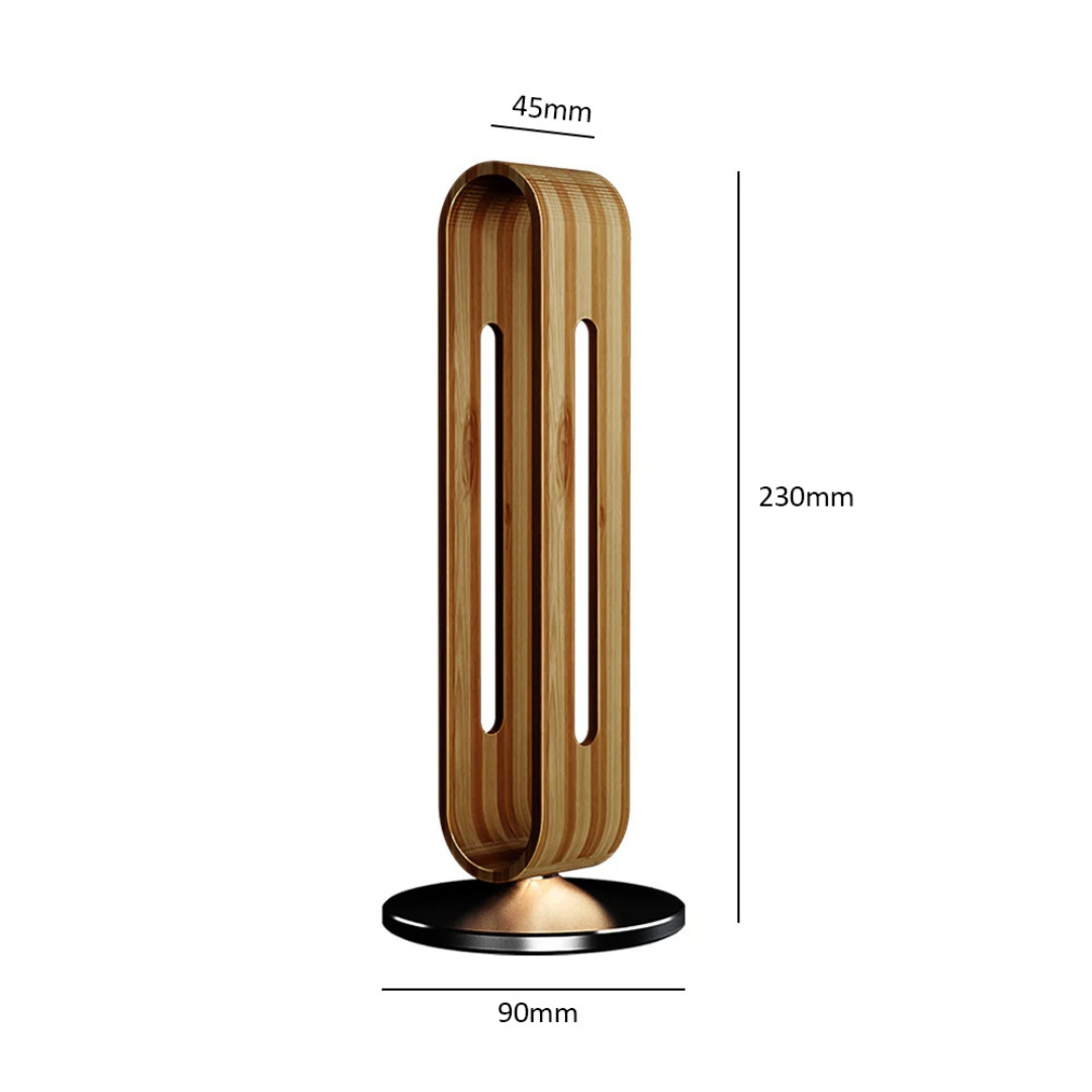 Eco-Friendly Bamboo Headphone Stand with Aluminum Support