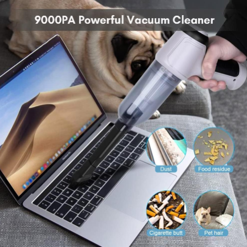 Cordless Handheld Vacuum Cleaner with 9000Pa Suction Power