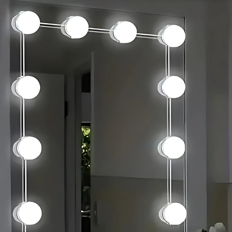 Dimmable LED Mirror Lighting with Adjustable Brightness and Color Temperature