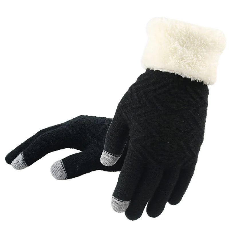 Plush Lined Touch Screen Winter Gloves