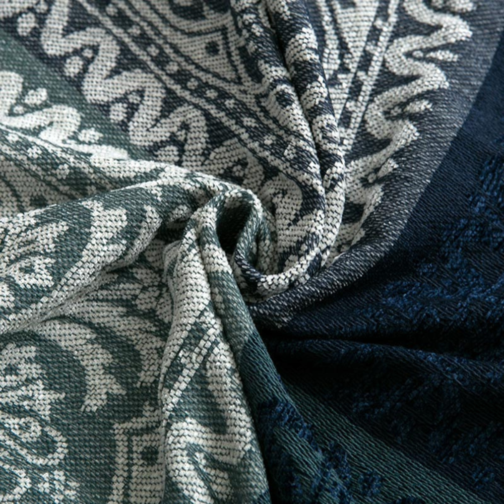 Floral Tassel Chenille Bohemian Blanket