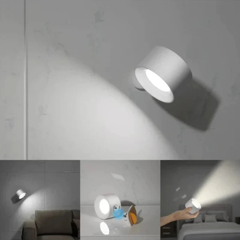 Cordless Rechargeable Magnetic Wall Lamp with 360° Rotation