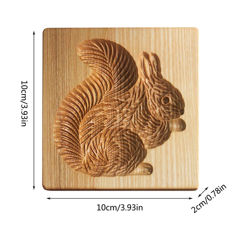 Wooden Cookie Cutter for Gingerbread and Pastries - Non-Stick Beech Wood Design