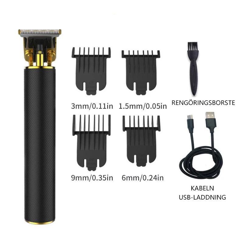Wireless Rechargeable Hair Clipper with T-Blade for Precise Cuts