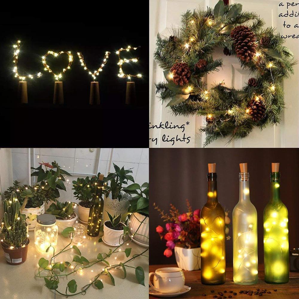 LED Wine Bottle Lights with Copper Wire Night Light - 5 or 10 Pack