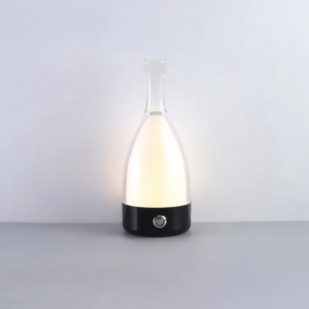 Rechargeable Wine Bottle Desk Lamp with Bluetooth Speaker