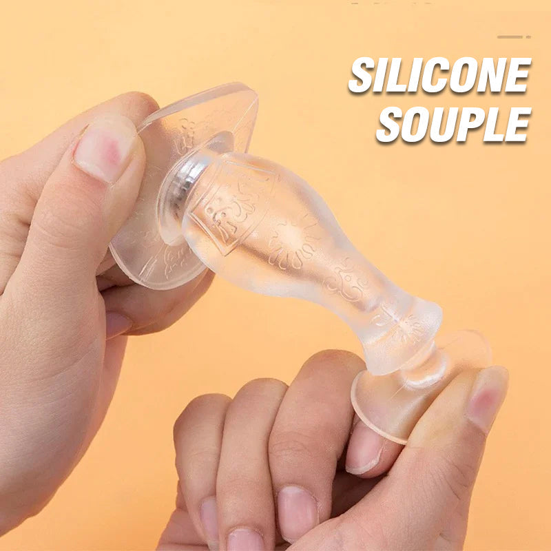 Transparent Silicone Door Stopper with Strong Adhesive