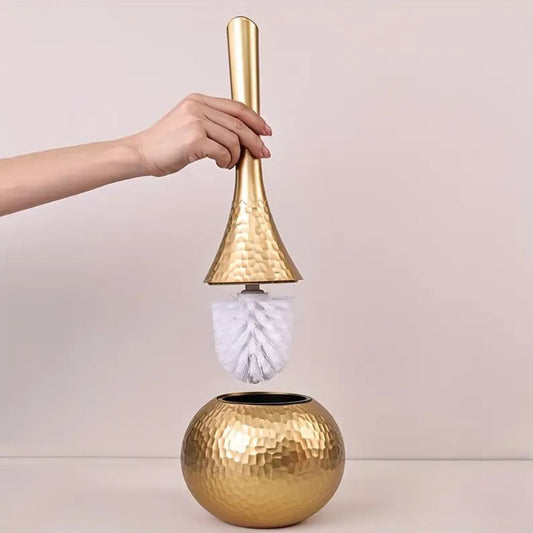 Elegant Toilet Brush with Ergonomic Handle and Storage Base