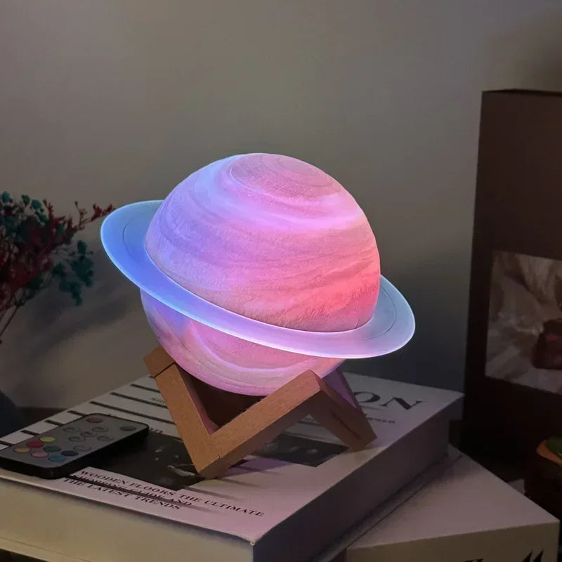 Galaxy Saturn Bluetooth Speaker and Night Light with Remote Control