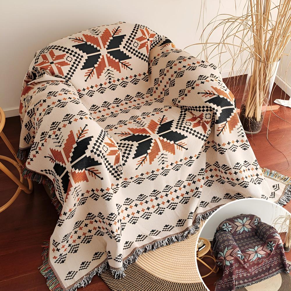 Moroccan Boho Pattern Picnic Mat for Indoor and Outdoor Use
