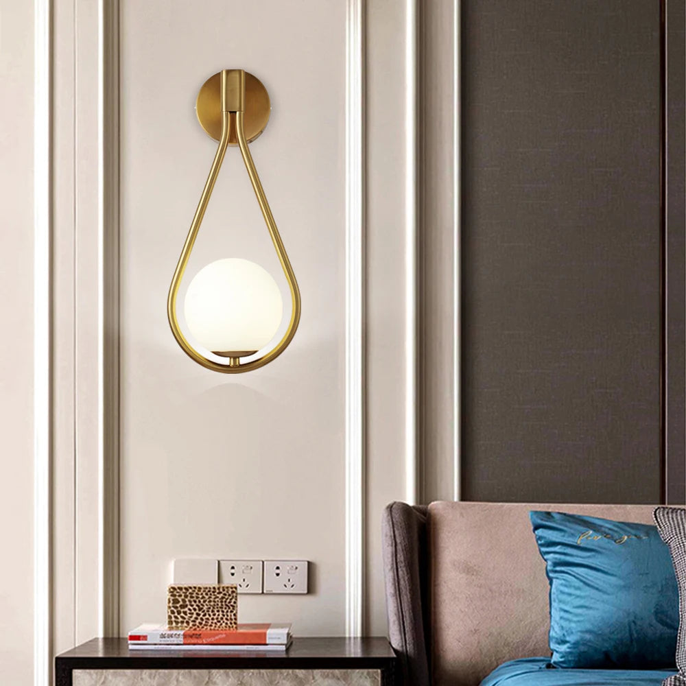Mid-Century Modern Sphere Wall Lamp